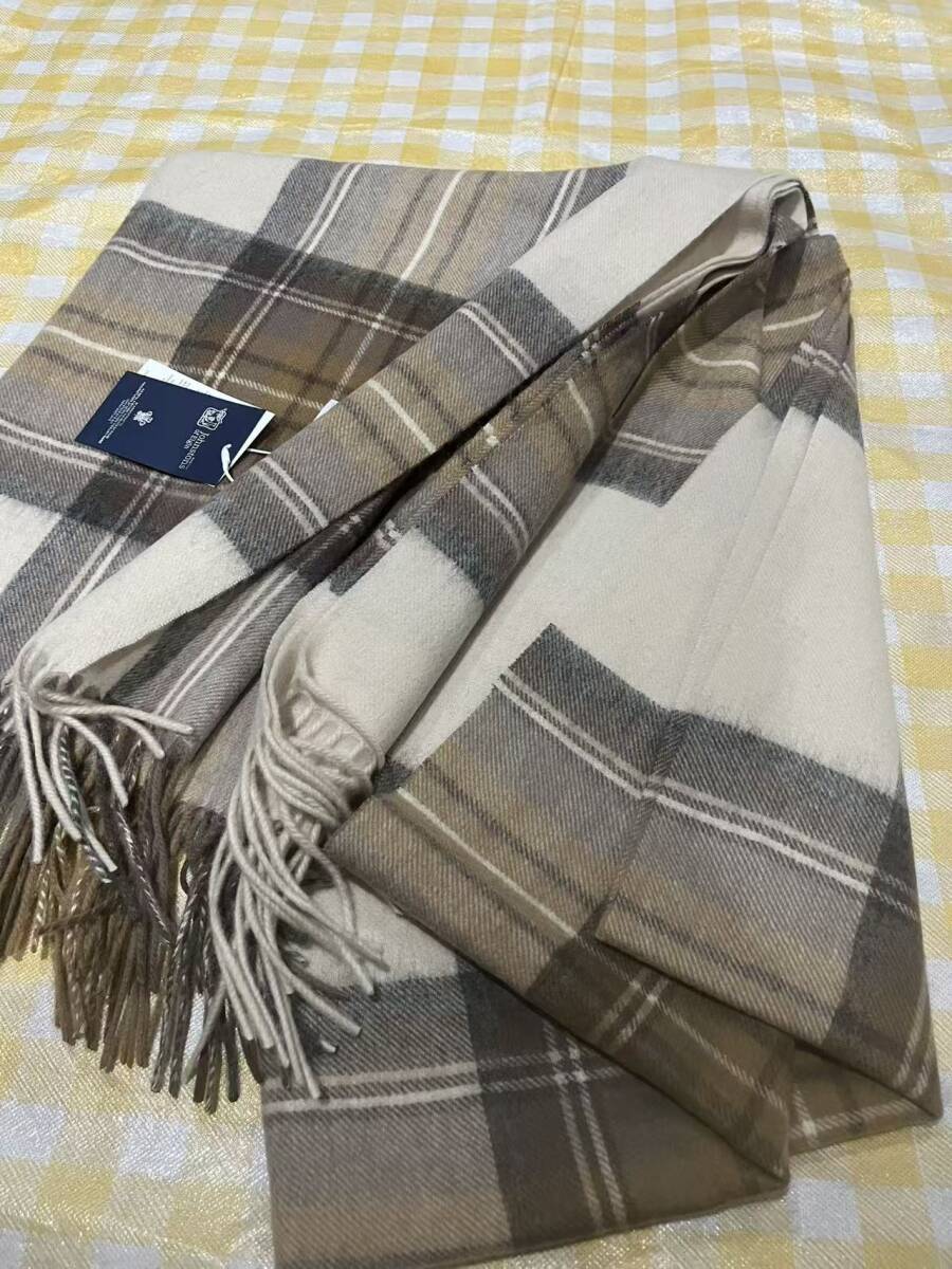Johnstons ジョンストンズ カシミア 大判ストール マフラー チェック_画像3