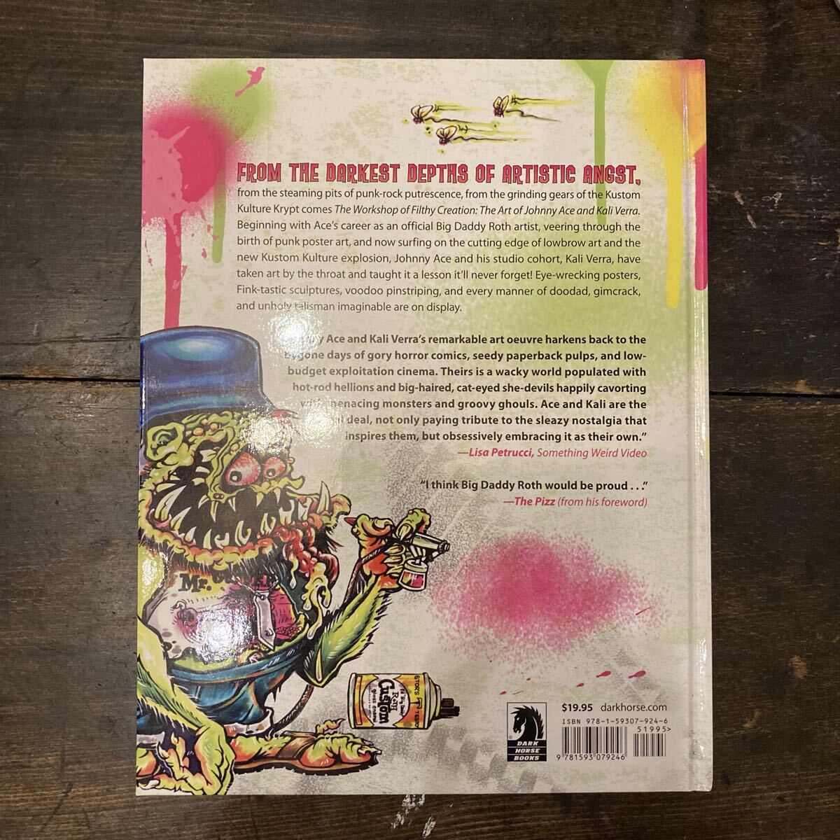 希少 洋書 THE WORKSHOP OF FILTHY CREATION THE ART OF JOHNNY ACE AND KALI VERA the PIZZ エドロス RATFINK hotrod 50s60s ピンスト art_画像2