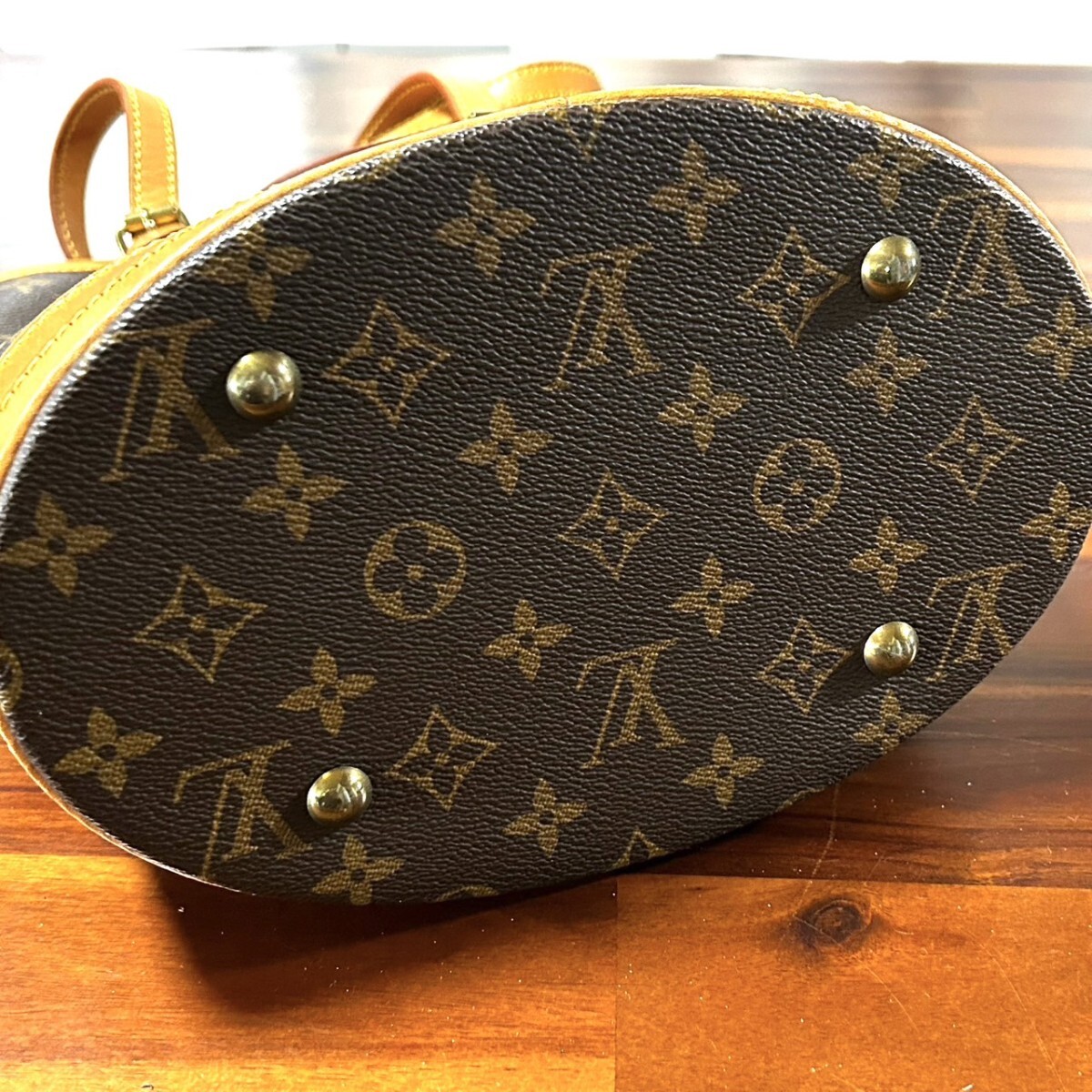 外観美品 LOUIS VUITTON ルイヴィトン モノグラム ショルダーバッグ バケット PM ポーチ付属 プチバケット_画像7