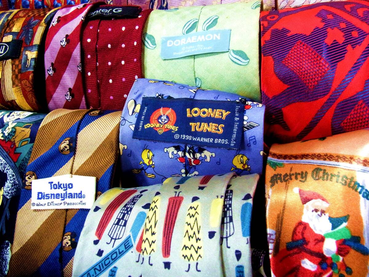 【全キャラ柄】ブランド多数５０本超セット新品含ネクタイ◆ダンヒル/ドラえもん/クリスマス/サンタ/バックスバニー/ミッキーマウス他k2_画像3