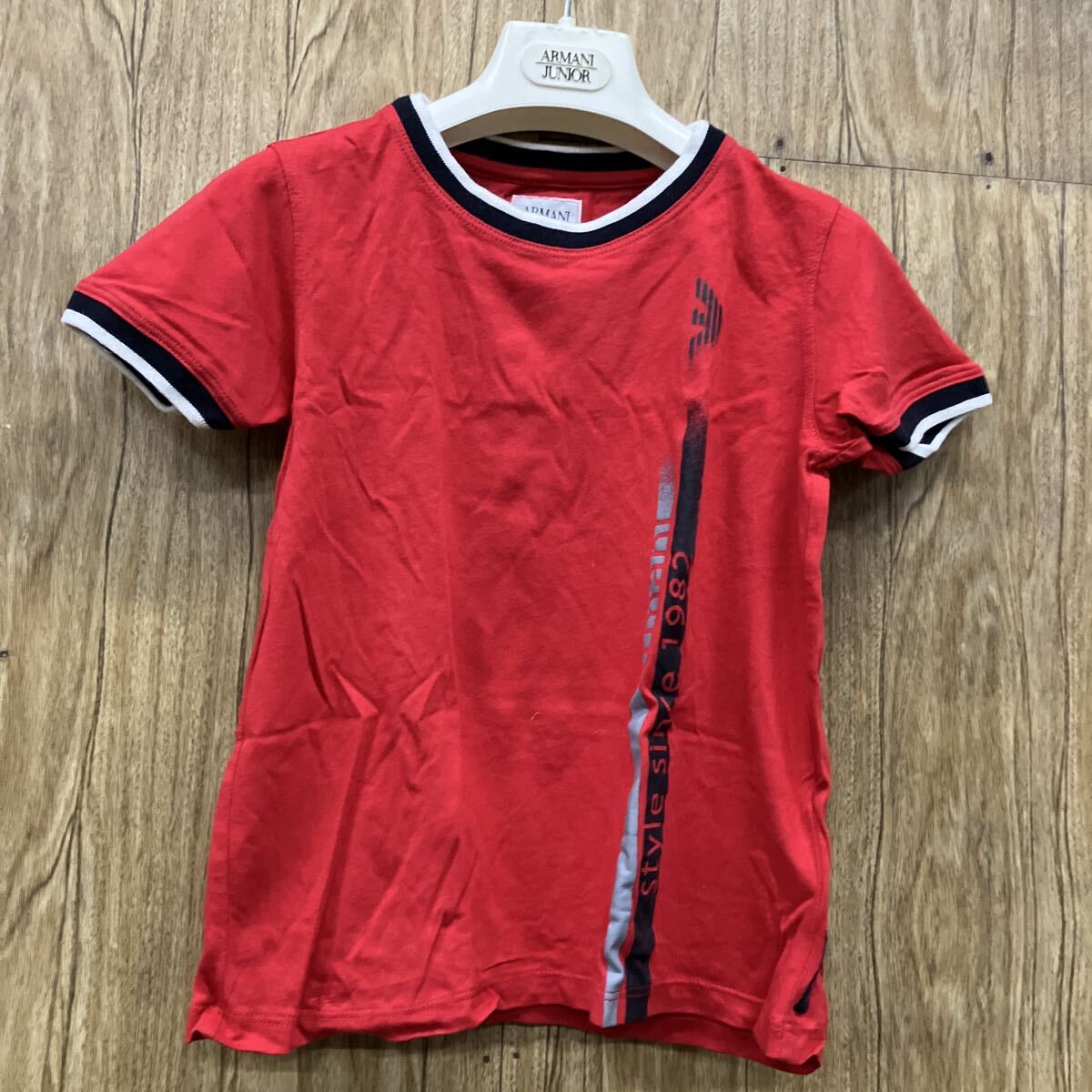 ARMANI JUNIOR/アルマーニジュニア Tシャツ/長袖シャツ サスペンダー ネクタイ/12A 8A 4A タグ付あり 8点まとめて_画像2