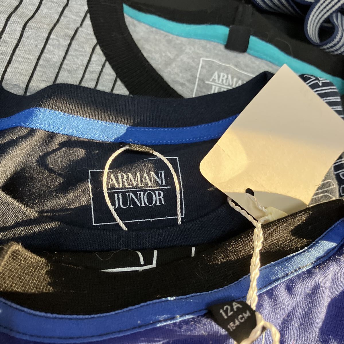 ARMANI JUNIOR/アルマーニジュニア Tシャツ/長袖シャツ サスペンダー ネクタイ/12A 8A 4A タグ付あり 8点まとめて_画像9