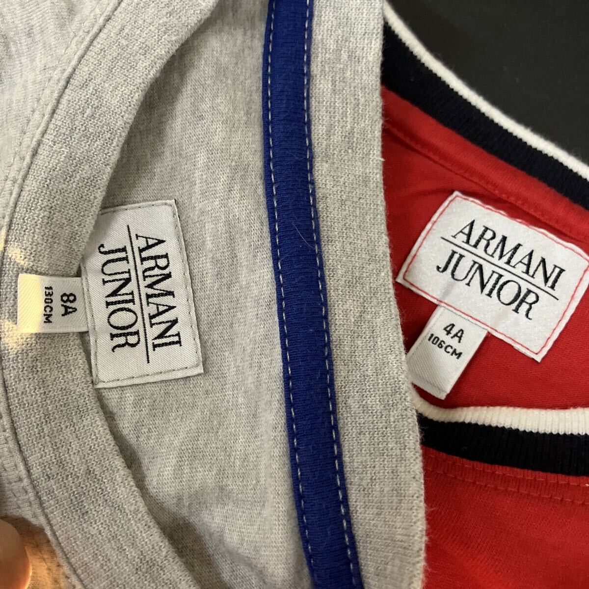 ARMANI JUNIOR/アルマーニジュニア Tシャツ/長袖シャツ サスペンダー ネクタイ/12A 8A 4A タグ付あり 8点まとめて_画像10