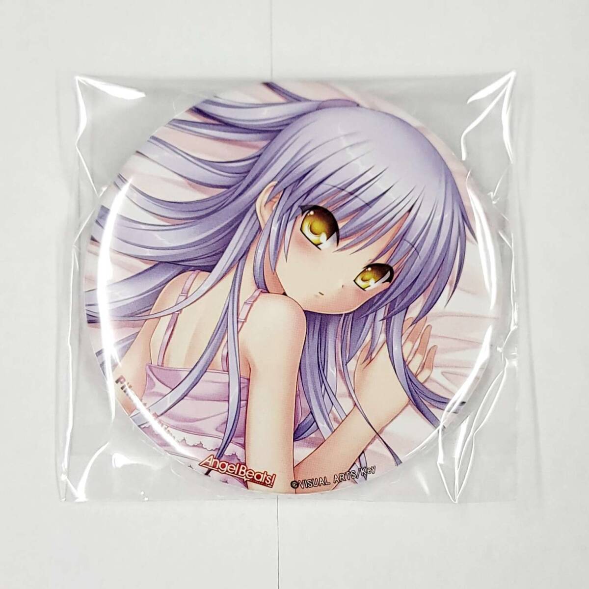 [10 пункт продажа комплектом ]Angel Beats!.....75mm жестяная банка значок жребий подарок Angel Be tsuKey visual a-tsu[ стандартный товар * новый товар * нераспечатанный ]