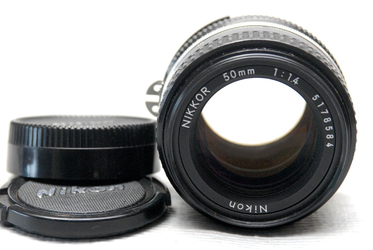Nikon ニコン 純正 NIKKOR 50mm MF 高級単焦点レンズ 1:1.4 (Ai) 希少な作動品_画像3