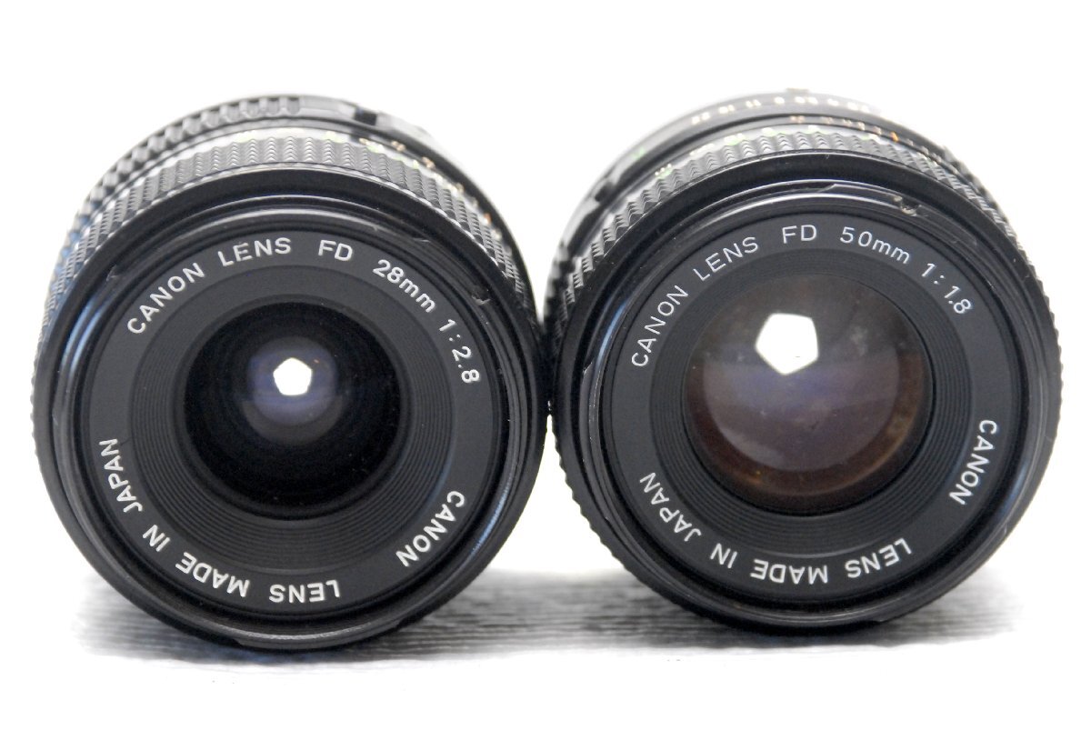 Canon キャノン純正 FDマウント専用（50mm1:1.8 + 28mm1:2.8）高級レンズ2本まとめて 希少品_画像3