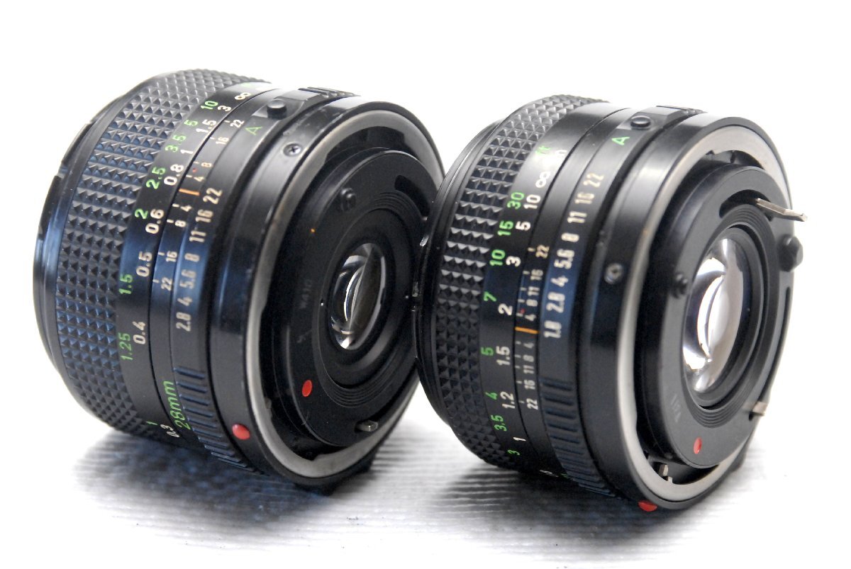 Canon キャノン純正 FDマウント専用（50mm1:1.8 + 28mm1:2.8）高級レンズ2本まとめて 希少品_画像2