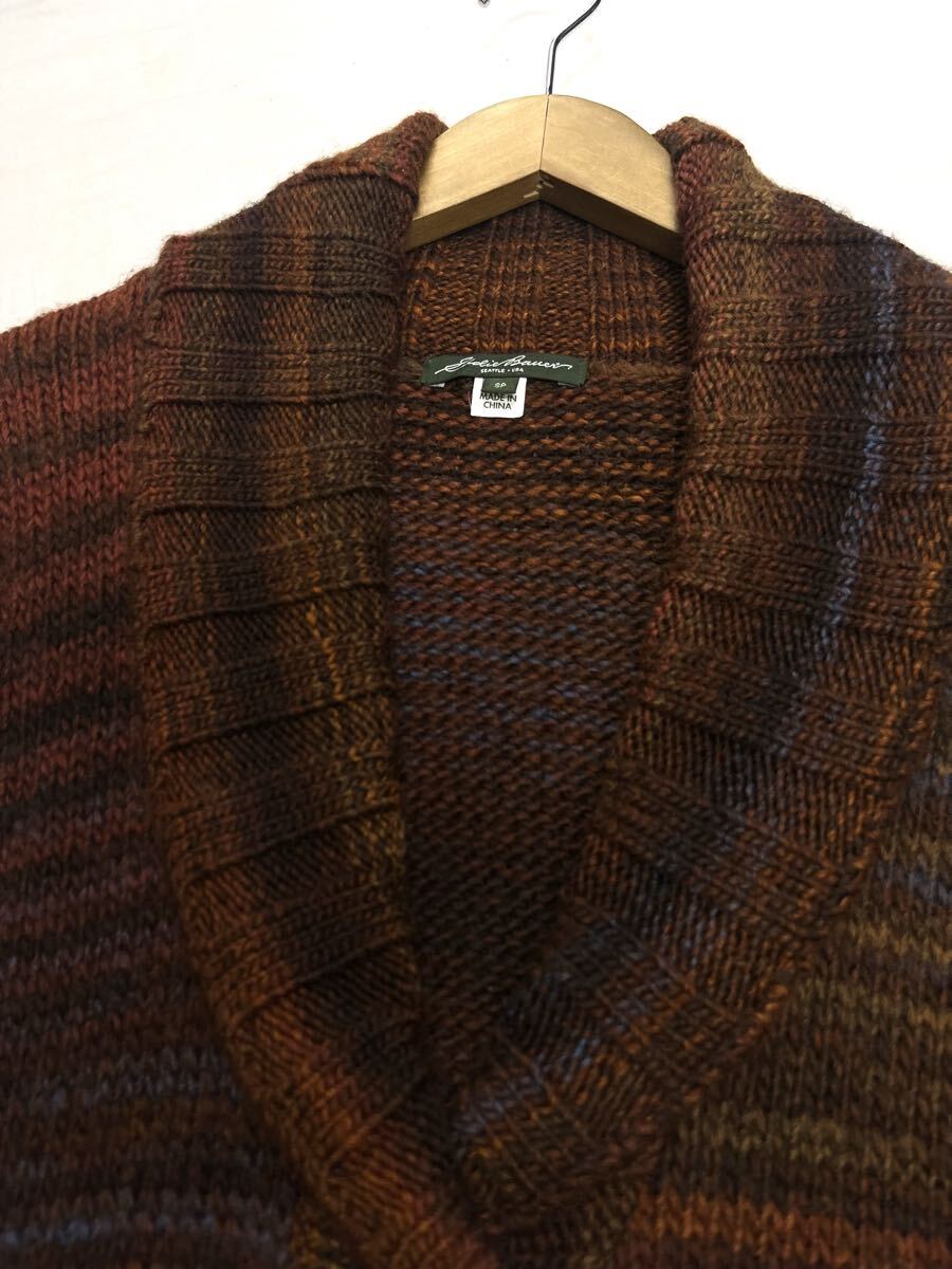 Eddie Bauer★エディー・バウアー★(SP）厚手 ウール混 ニット カーディガン_画像3