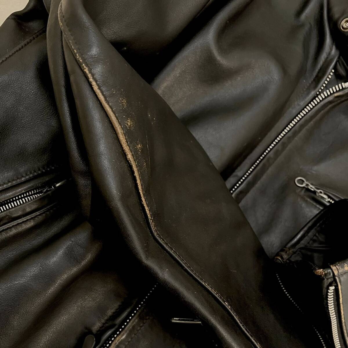 Schott 641 シングルライダーズジャケット 検 ショット バンソン ラングリッツ 革ジャン_画像6