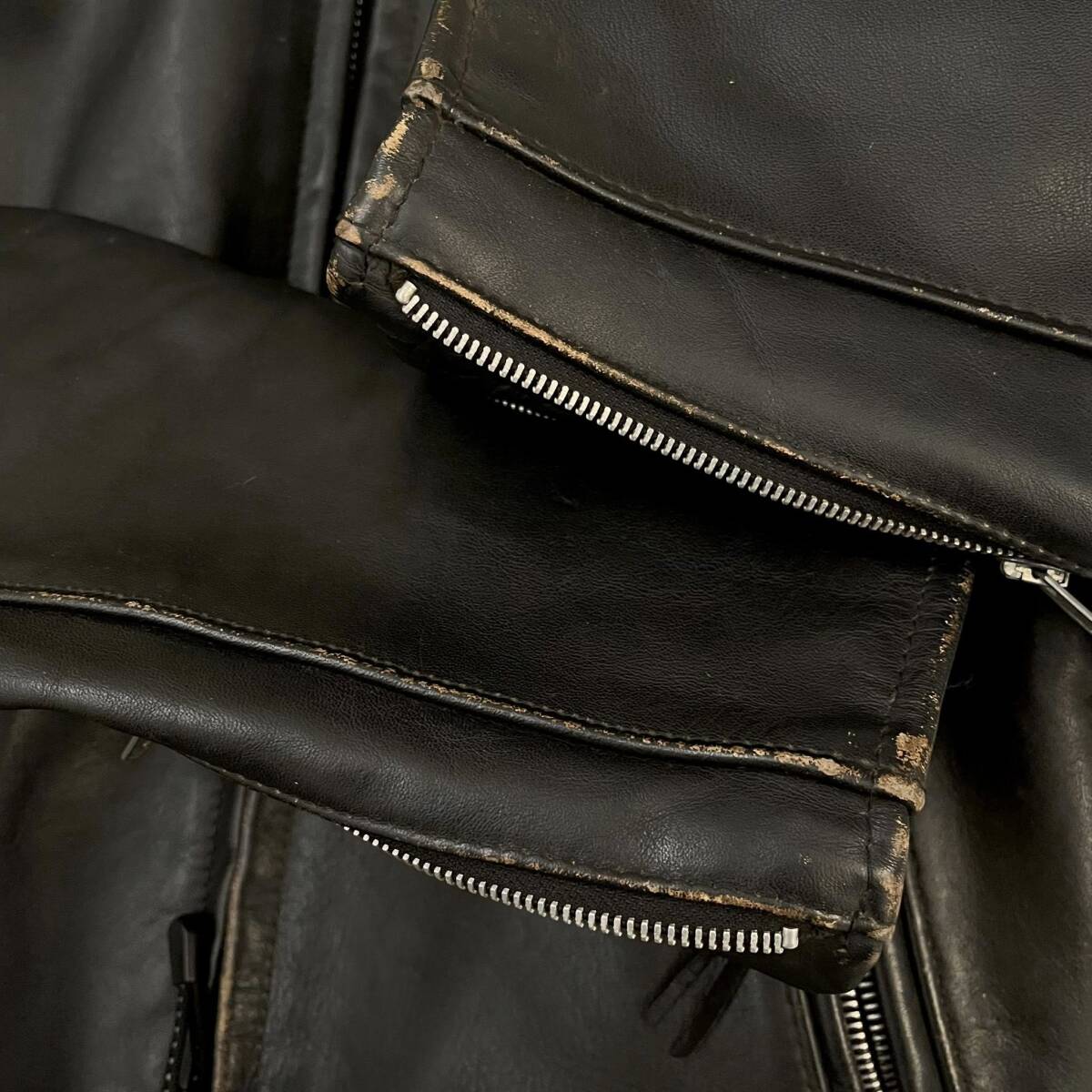 Schott 641 シングルライダーズジャケット 検 ショット バンソン ラングリッツ 革ジャン_画像7