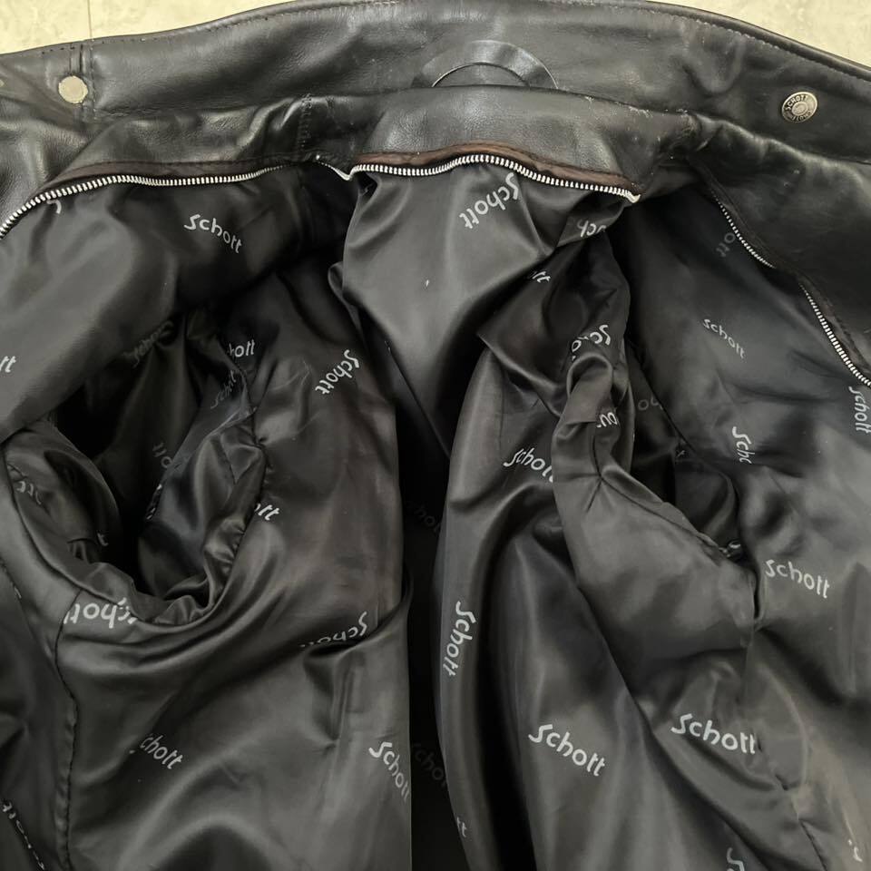 Schott 641 シングルライダーズジャケット 検 ショット バンソン ラングリッツ 革ジャン_画像2