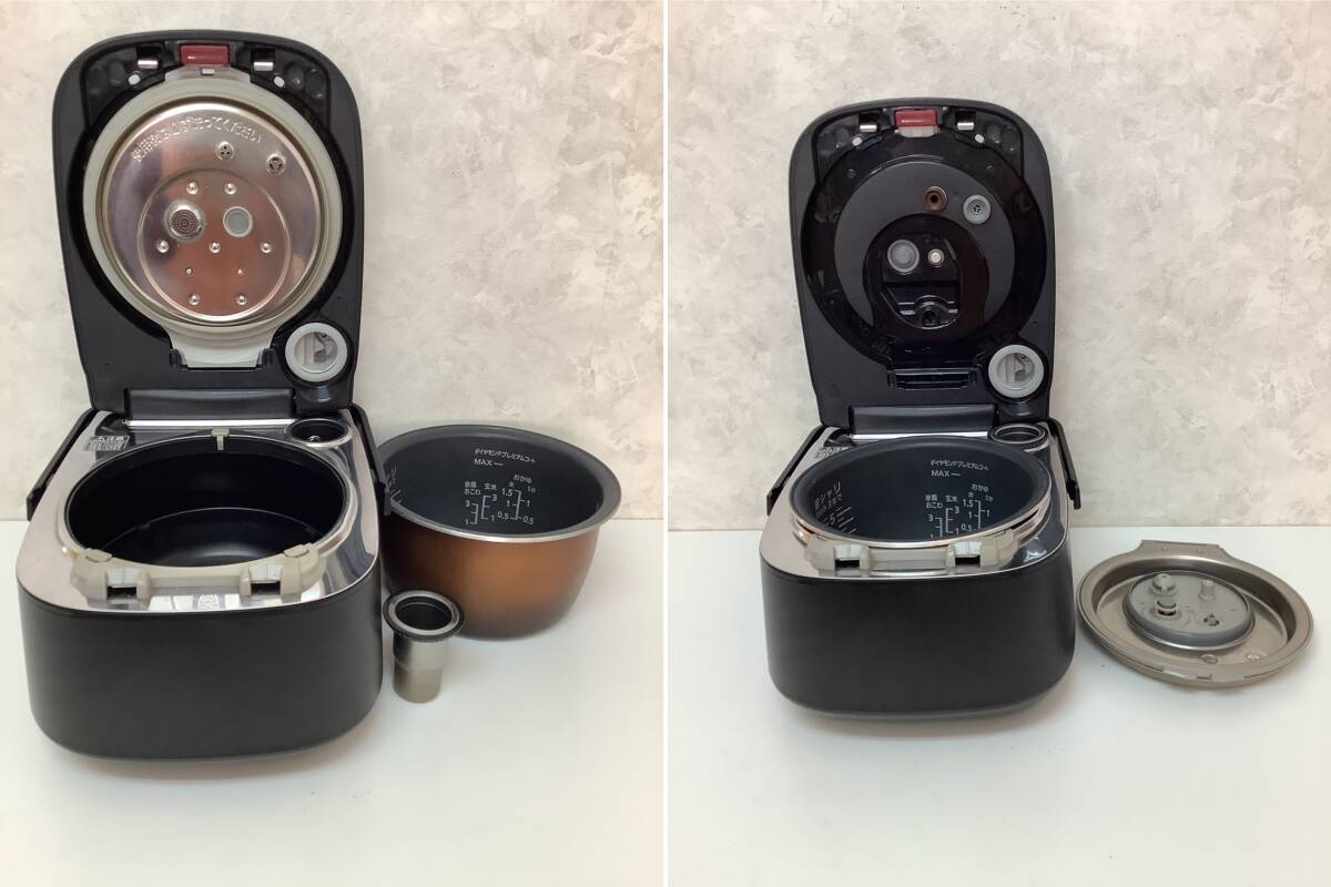 ■ス-306 中古品 Panasonic SR-SSX108 動作確認・簡易清掃済み スチーム&可変圧力IHジャー炊飯器 2019年製 1.0L ブラック パナソニック_画像4