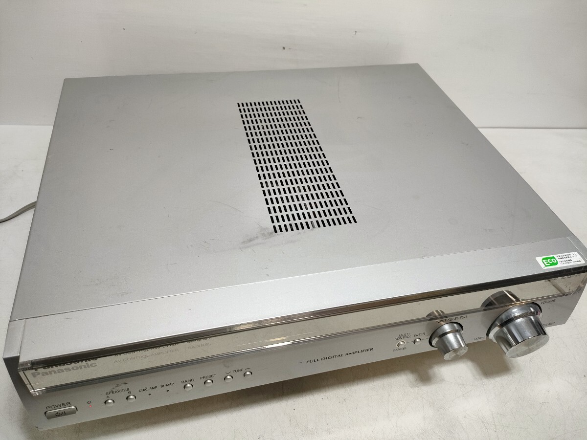 【送料無料】管理0914 Panasonic パナソニック SA-XR55 7.1chデジタルAVコントロールアンプ 05年製 汚れあり 動作確認済み 現状品_画像5