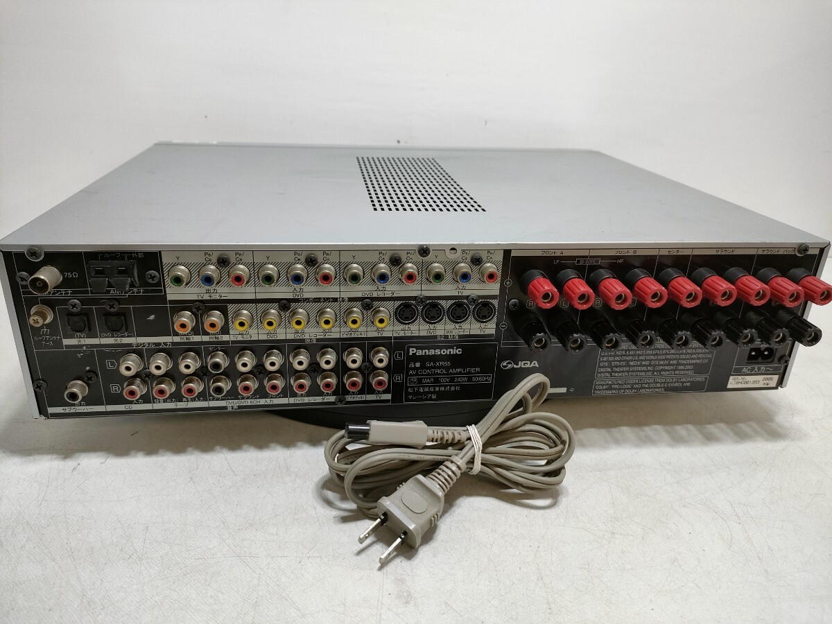 【送料無料】管理0914 Panasonic パナソニック SA-XR55 7.1chデジタルAVコントロールアンプ 05年製 汚れあり 動作確認済み 現状品_画像8