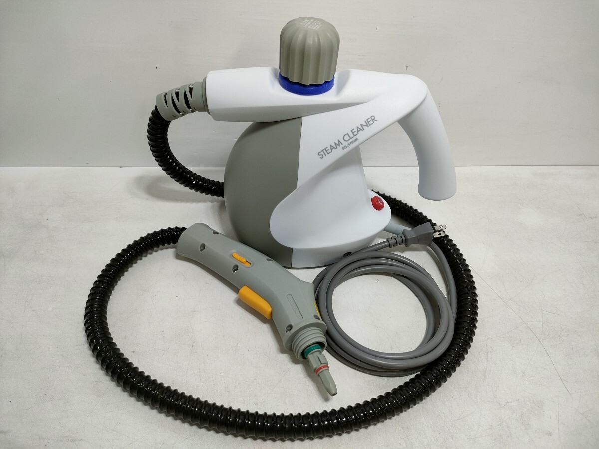 【送料無料】管理1032 IRIS OHYAMA アイリスオーヤマ スチームクリーナー コンパクトタイプ STM-304N 付属品・外箱付 動作確認済み 現状品_画像1