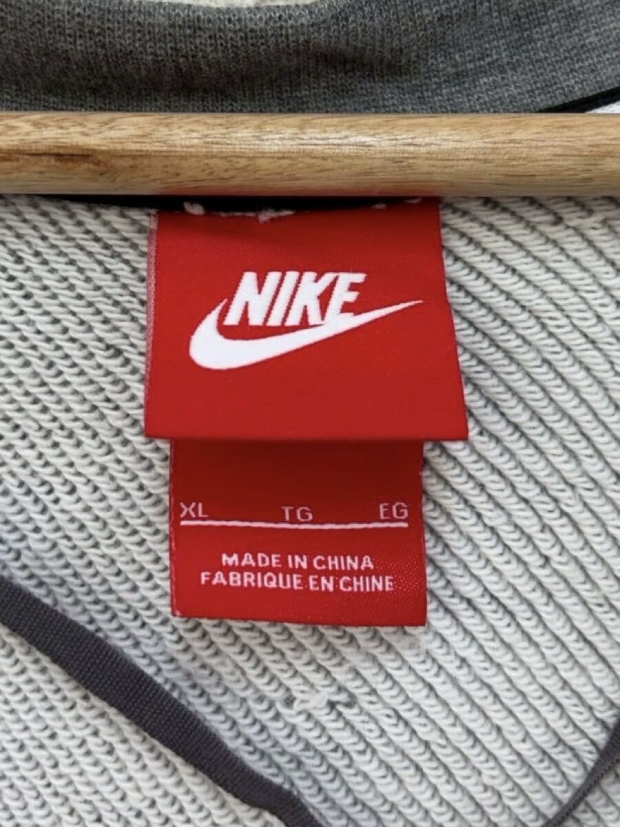 NIKE ナイキ 羽織り ロング スウェットカーディガン チュニック グレー レディース XLサイズ 大きなサイズ_画像4