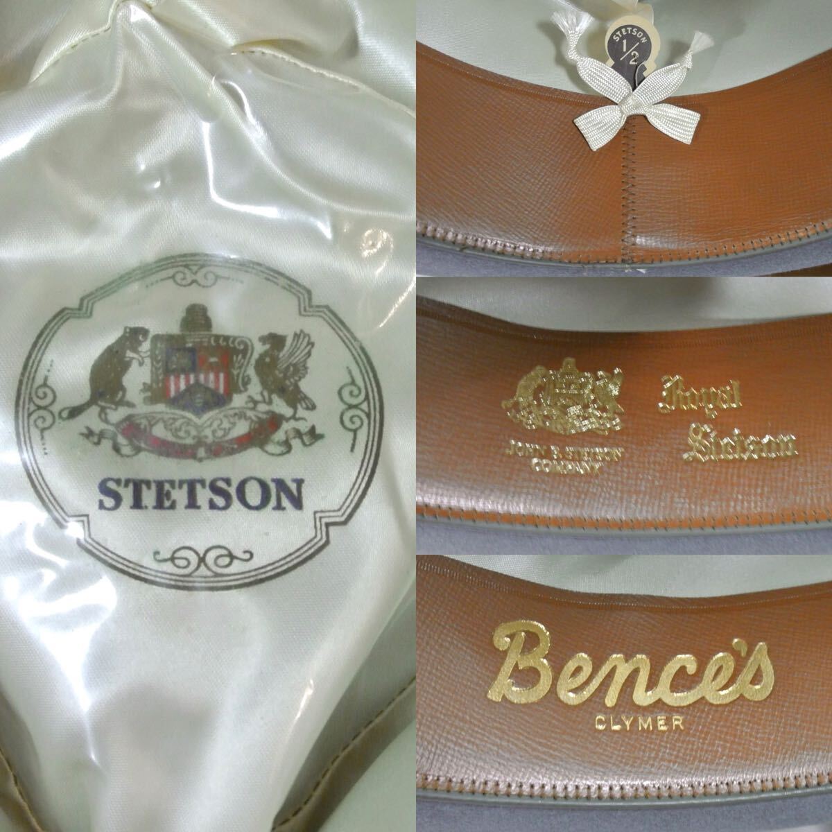 ミント！ 50s VINTAGE STETSON whippet cl 1/2 60cm ヴィンテージ ステットソン ウィペット ライトグレー ネイビー ハット ジョニーデップ _画像10