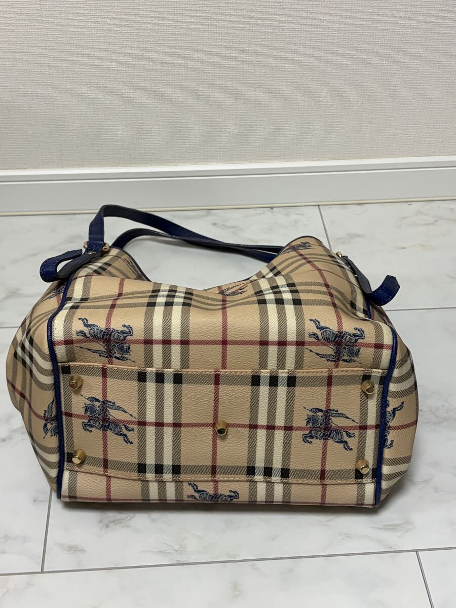 訳あり美品 バーバリー チェック柄 ハンドバッグ トートバッグ ポーチ付き_画像5