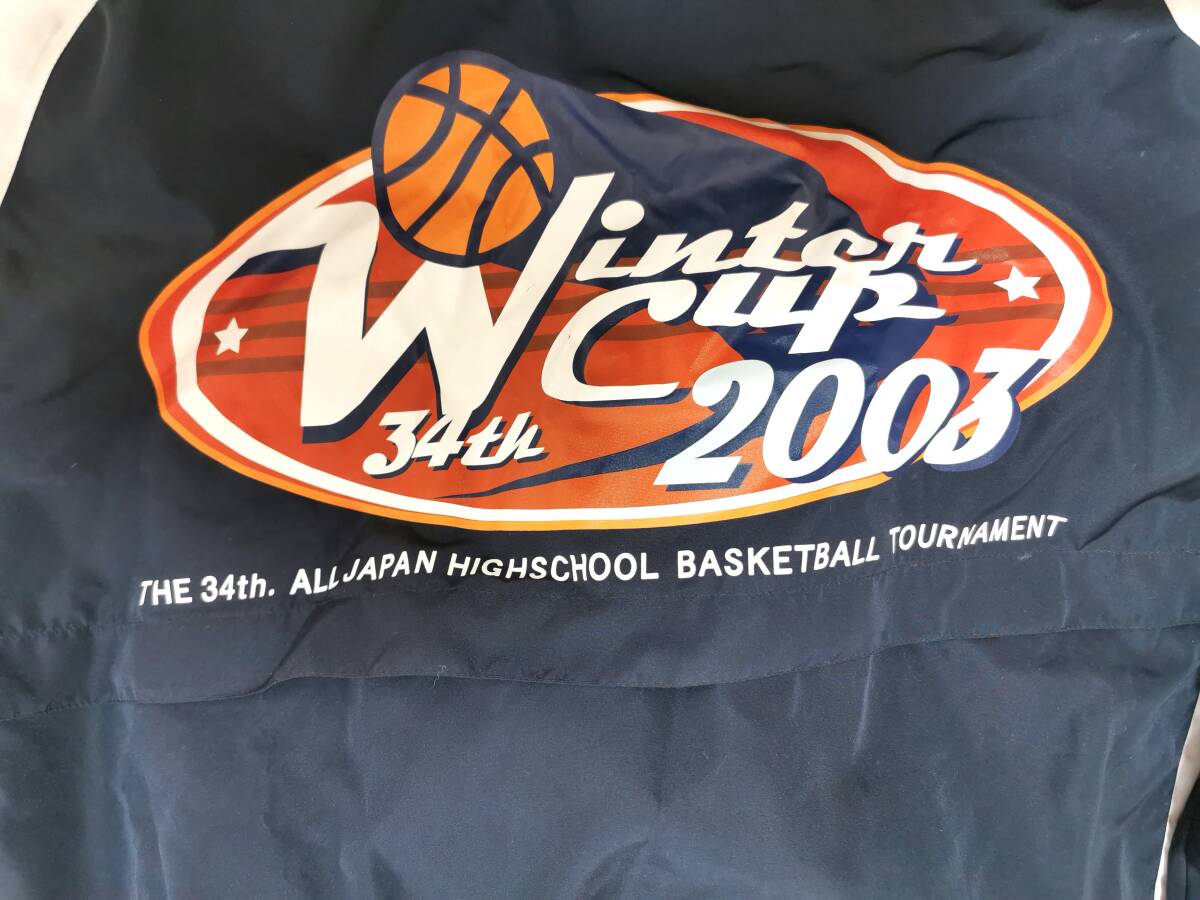 スタッフ物 ナイキ NIKE WINTER CUP 2003 ジャケット Lサイズ メッシュ 白 ホワイト ウィンターカップ バスケ バスケットボール basketball_画像7