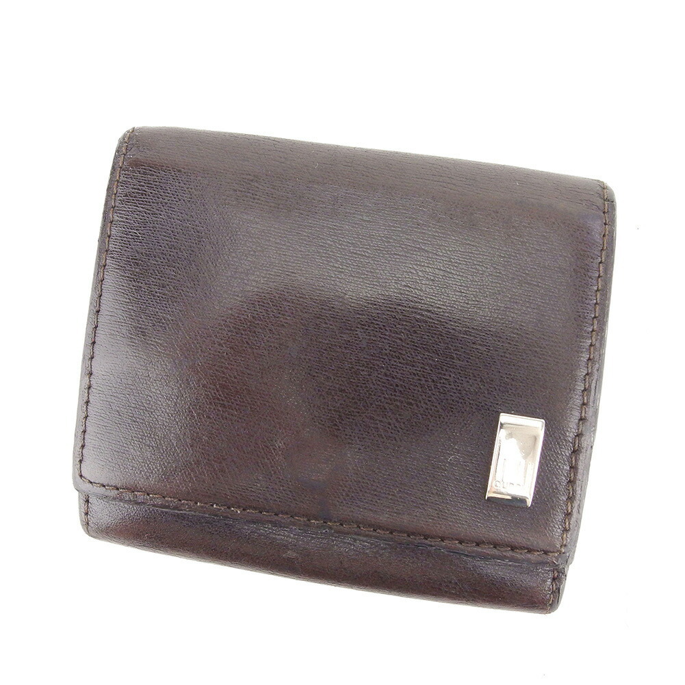 ダンヒル Dunhill コインケース ブラウン レディース 中古_画像1