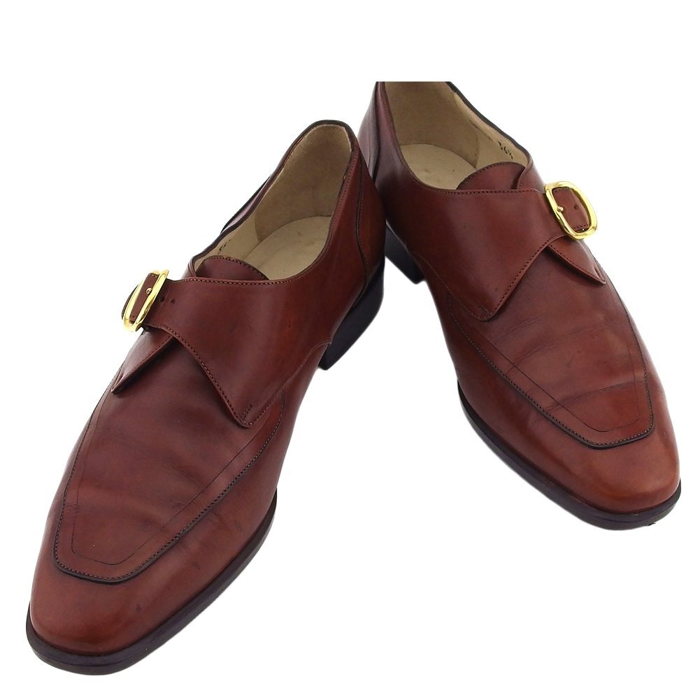 【10%OFFクーポン】バリー BALLY ローファー ブラウン×ゴールド レディース 中古_画像1