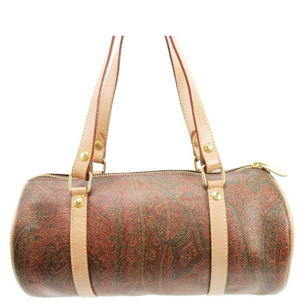 【10%OFFクーポン】エトロ ETRO ハンドバッグ ペイズリー ブラウン レディース 中古_画像1