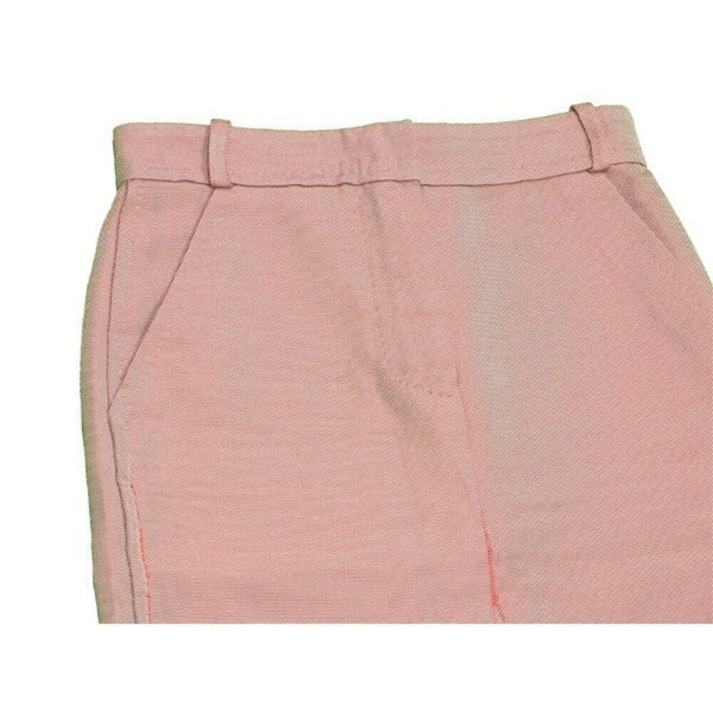 【30%OFFクーポン】ルイ ヴィトン スカート タイト レディース ♯36サイズ 前スリット カーキ×レッド系 中古_画像3