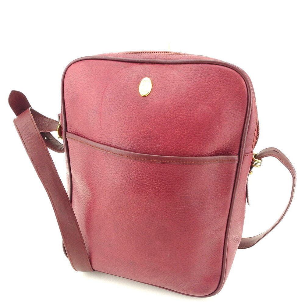 【30%OFFクーポン】カルティエ ショルダーバッグ ワンショルダー バッグ レディース マストライン ボルドー ゴールド 中古_画像1