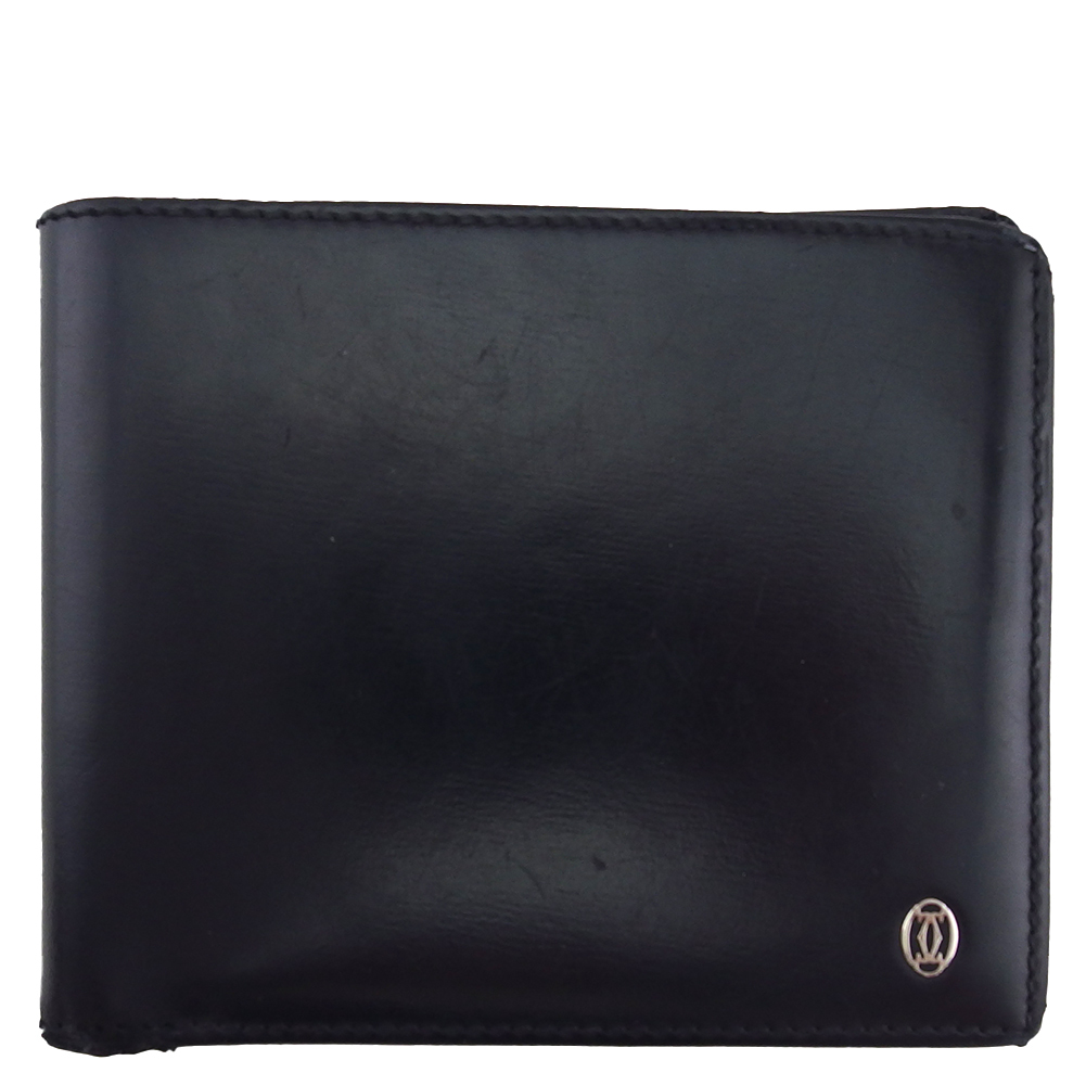 【ブラックフライデー30%OFFクーポン】カルティエ CARTIER 札入れ パシャ ブラック レディース 中古_画像10