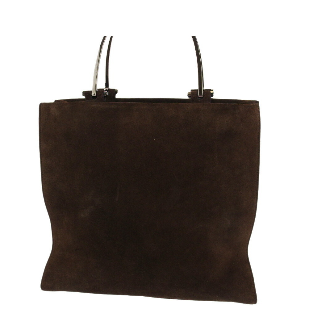 【ブラックフライデー30%OFFクーポン】グッチ GUCCI トートバッグ ビットモチーフハンドル ブラウン シルバー レディース 中古_画像1