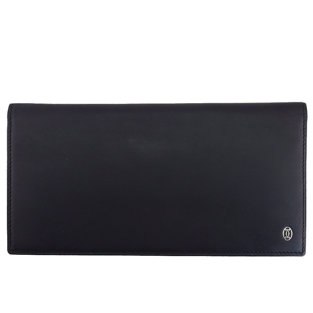 【ブラックフライデー30%OFFクーポン】カルティエ CARTIER 札入れ パシャ ブラック レディース 中古_画像1