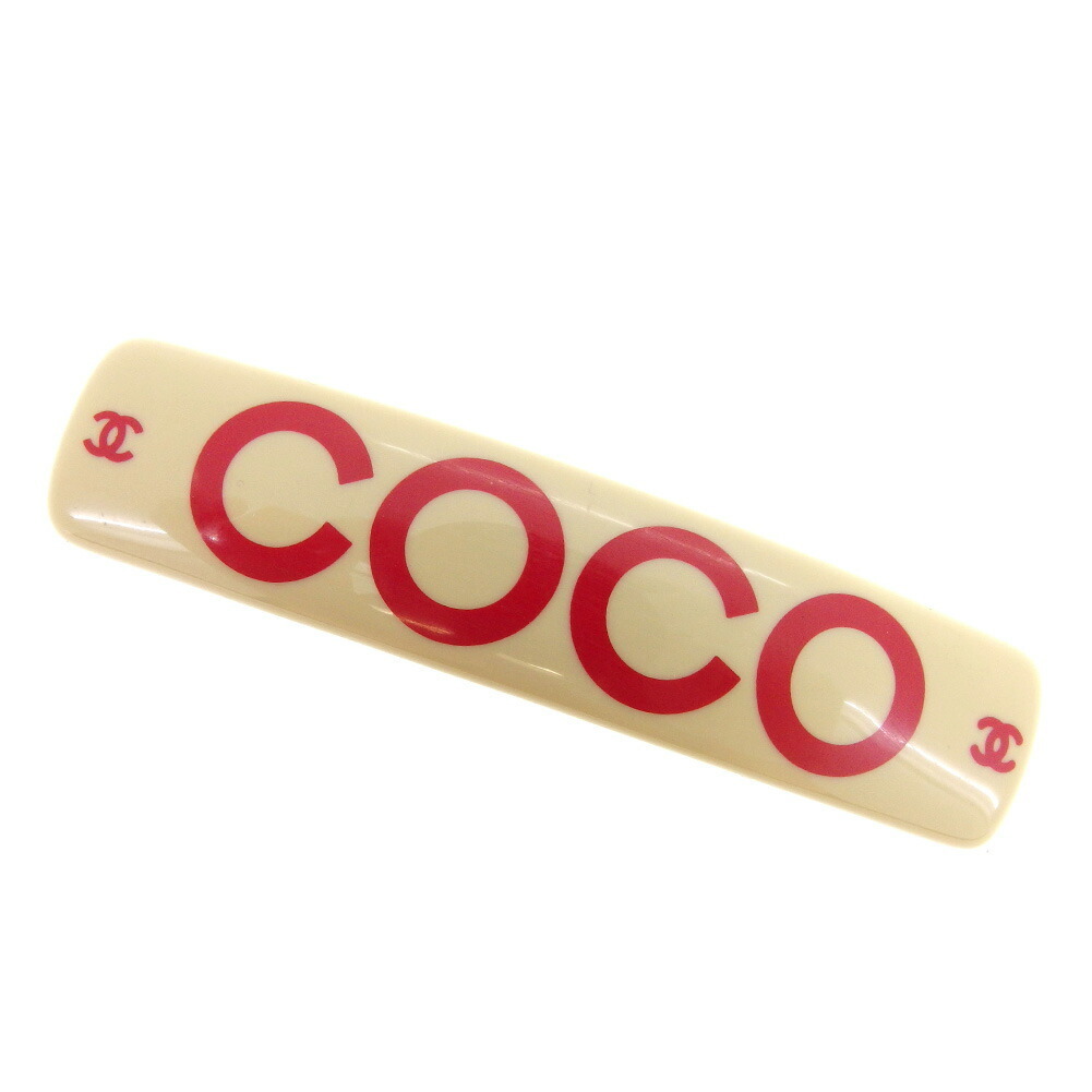 [ Black Fly te-30%OFF купон ] Chanel заколка аксессуары для волос женский COCO Mark бежевый красный серебряный б/у 