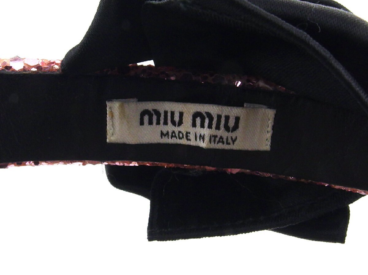 MiuMiu MIUMIU лента-ободок g Ritter лента имеется розовый черный женский б/у
