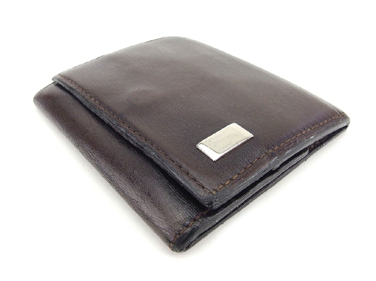 ダンヒル Dunhill コインケース ブラウン レディース 中古_画像2