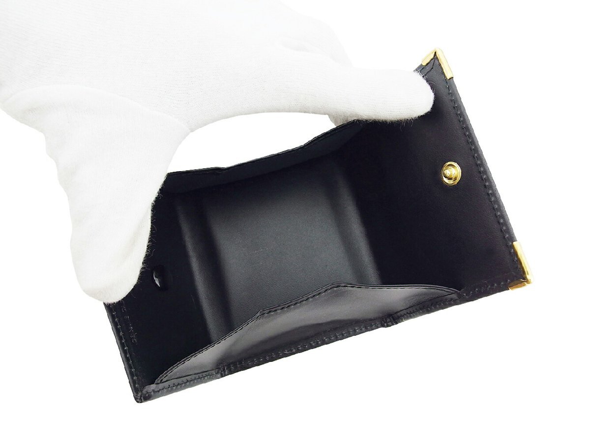 ダンヒル Dunhill コインケース オックスフォード ブラック ゴールド レディース 中古_画像5