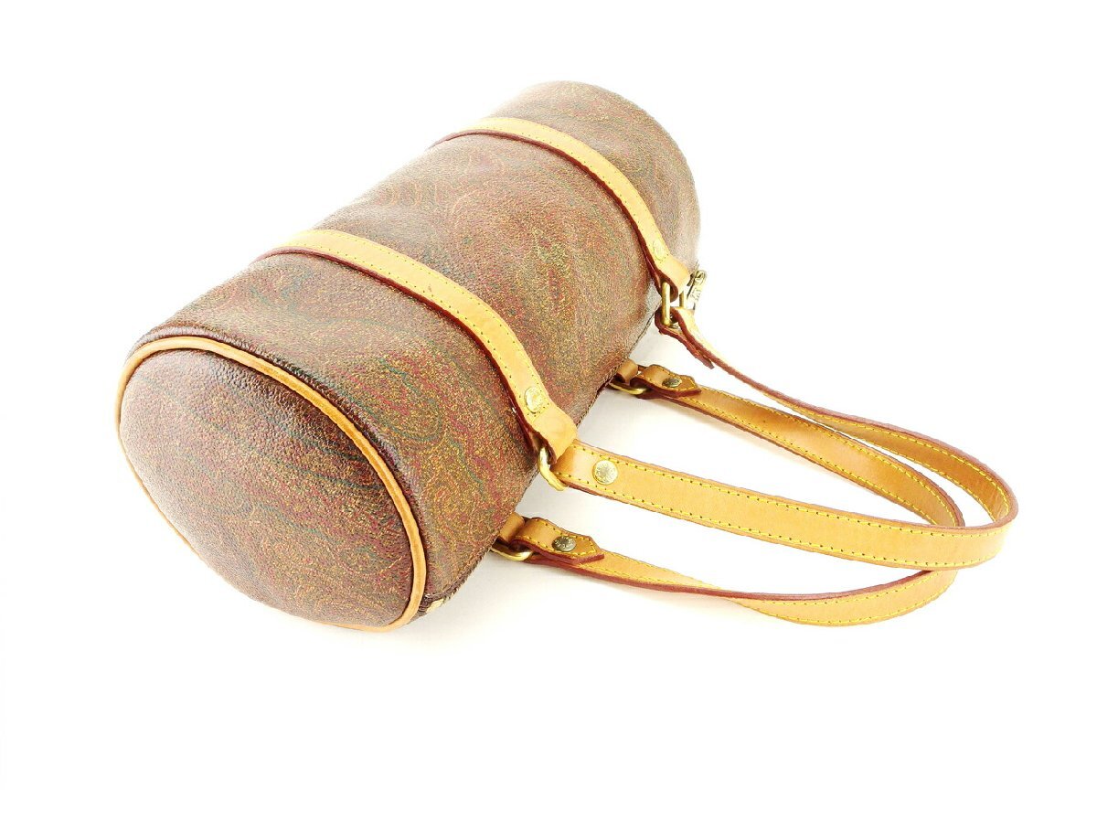 【10%OFFクーポン】エトロ ETRO ハンドバッグ ペイズリー ブラウン系 ベージュ ゴールド レディース 中古_画像3