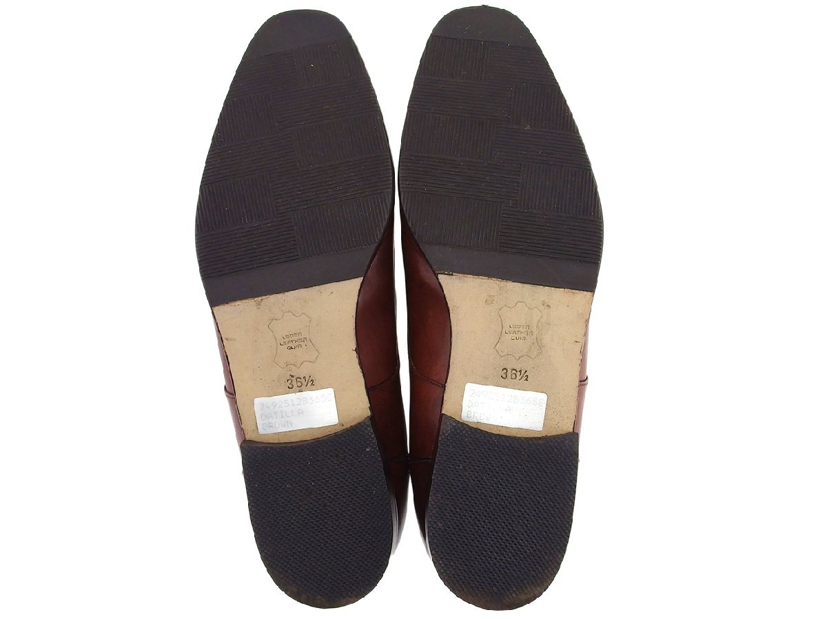 【10%OFFクーポン】バリー BALLY ローファー ブラウン×ゴールド レディース 中古_画像7