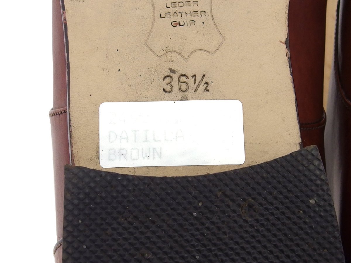 【10%OFFクーポン】バリー BALLY ローファー ブラウン×ゴールド レディース 中古_画像8