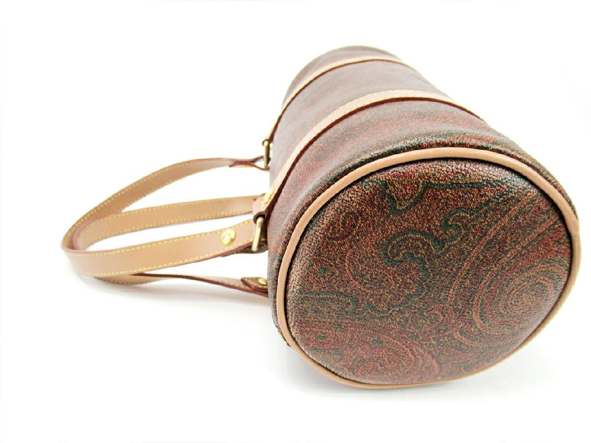 【10%OFFクーポン】エトロ ETRO ハンドバッグ ペイズリー ブラウン レディース 中古_画像4