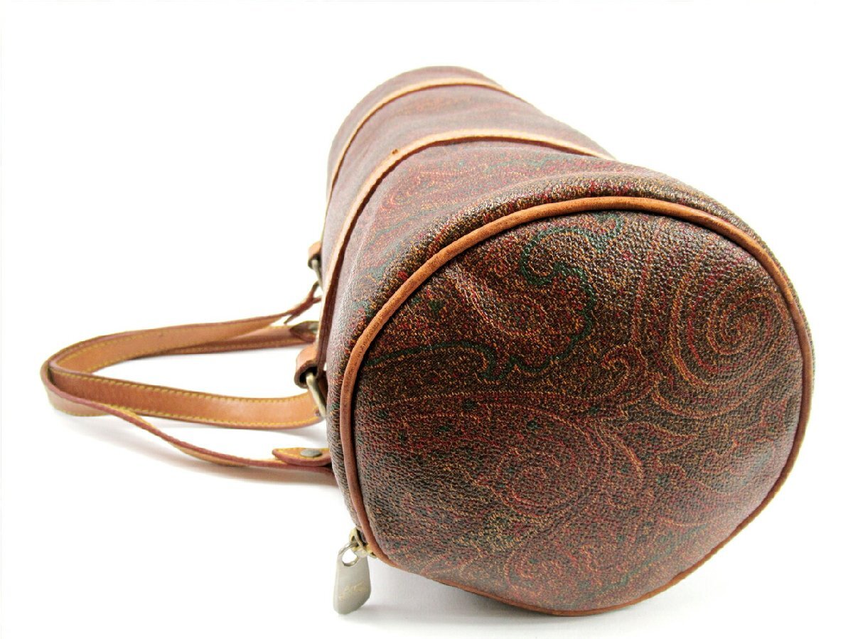【10%OFFクーポン】エトロ ETRO ハンドバッグ ペイズリー ブラウン レディース 中古_画像4