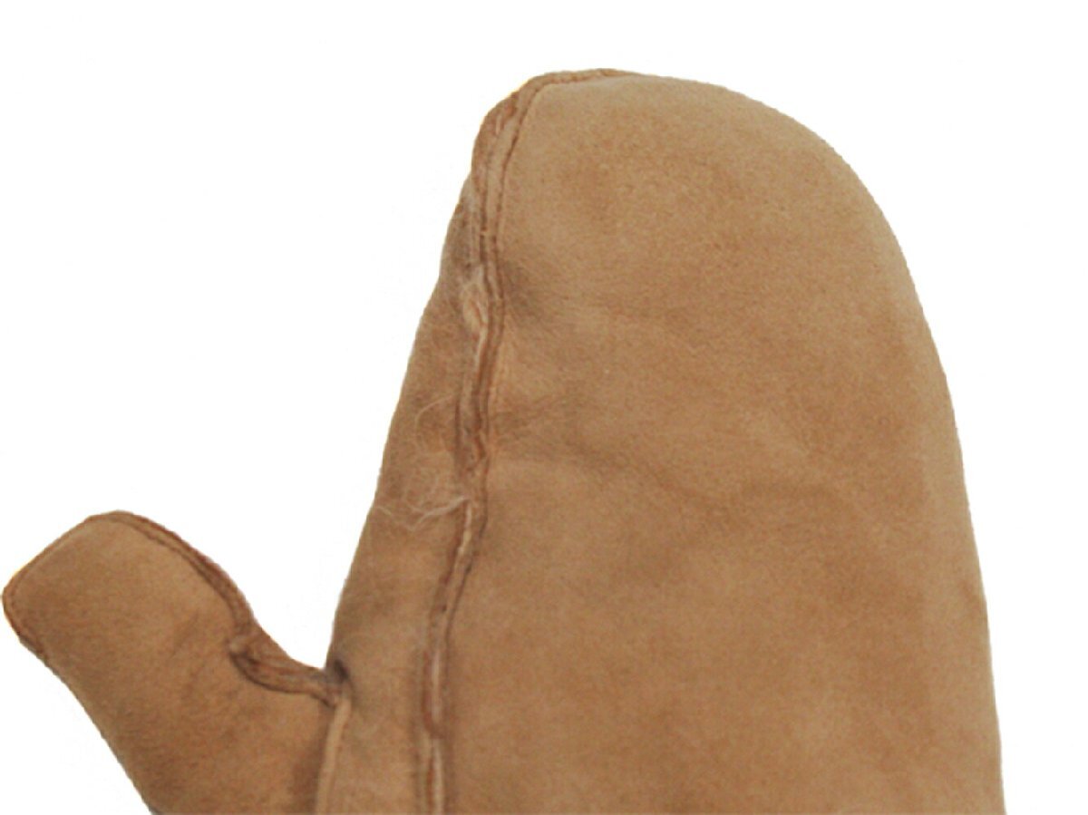 【10%OFFクーポン】ミュウミュウ MIUMIU 手袋 ミトン ♯7ハーフサイズ ベージュ ゴールド レディース 中古_画像2