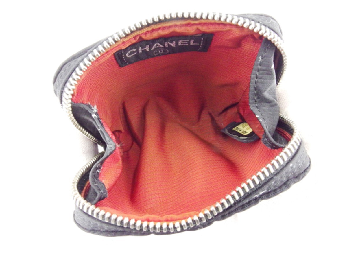 【10%OFFクーポン】シャネル CHANEL コインケース 旧トラベルライン ブラック ホワイト 白 レディース 中古_画像5