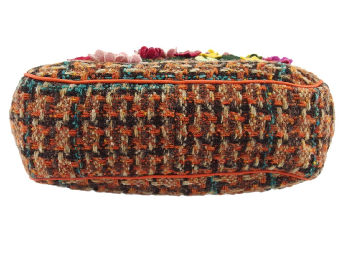 【10%OFFクーポン】エトロ ショルダーバッグ トート バッグ レディース 花 フラワーモチーフ ツィード ETRO 中古_画像4