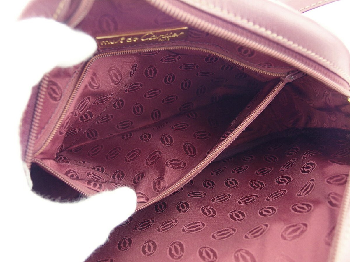 【30%OFFクーポン】カルティエ ショルダーバッグ 2WAYショルダー マストライン Cartier 中古_画像7