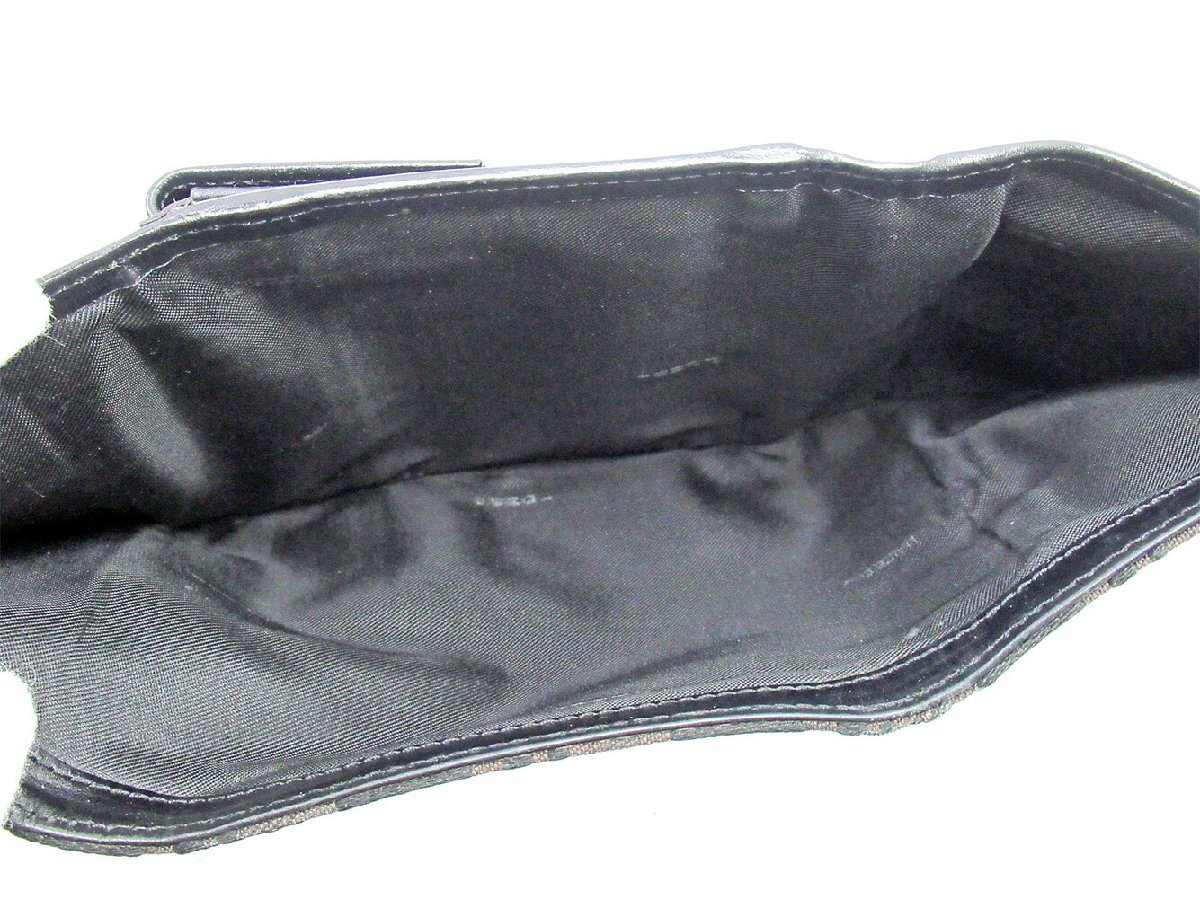 【30%OFFクーポン】フェンディ FENDI 三つ折り財布 ズッキーノ ブラウン ブラック レディース 中古_画像3