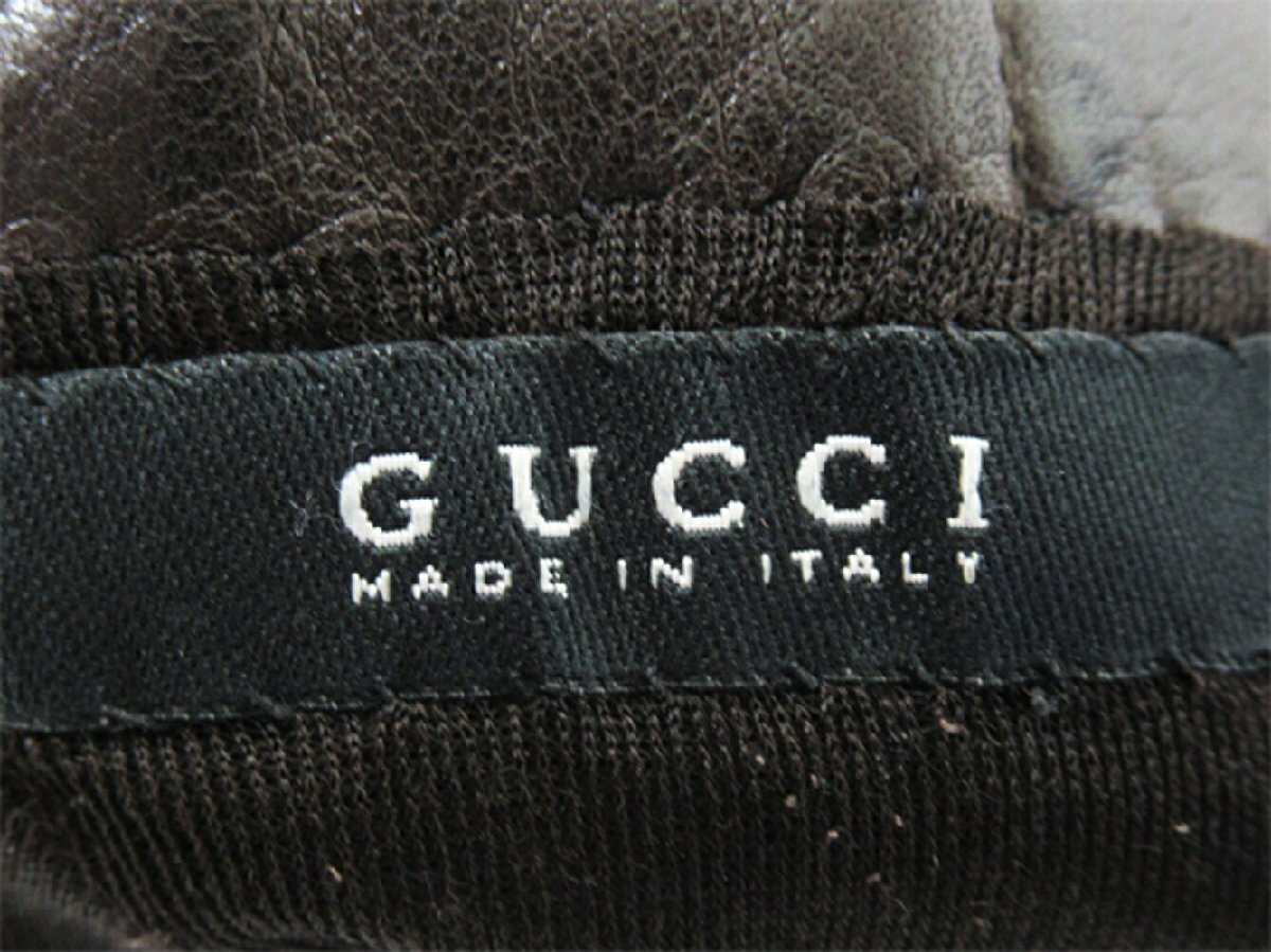 [30%OFF купон ] Gucci GUCCI перчатки ремень дизайн #8 размер Brown Silhouette женский б/у 