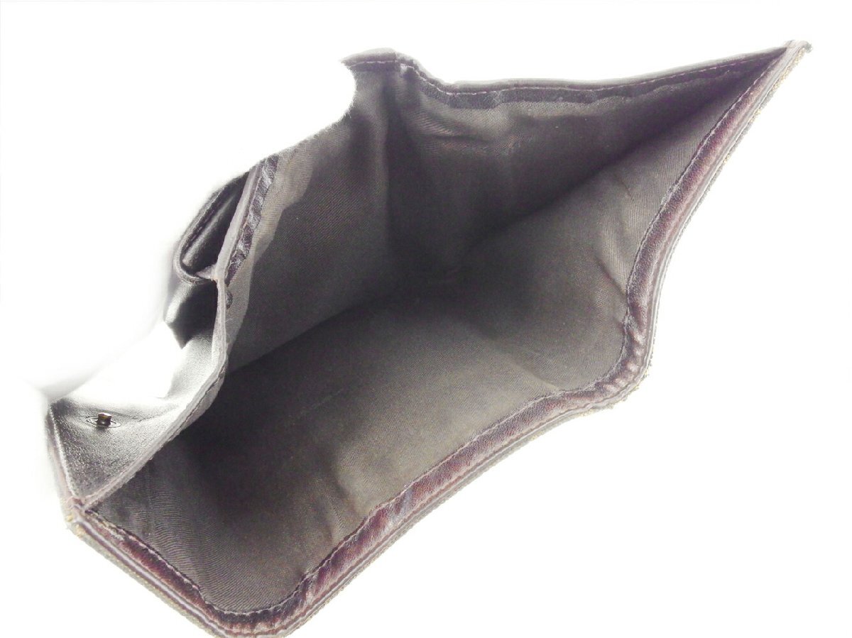 【30%OFFクーポン】フェンディ FENDI 三つ折り財布 ズッカ ブラック ベージュ ブラウン レディース 中古_画像5