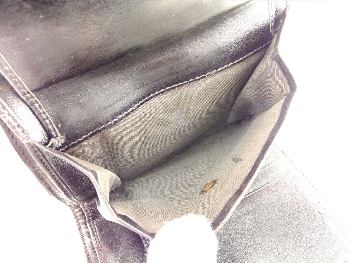 【30%OFFクーポン】フェンディ FENDI 三つ折り財布 ズッカ ブラック ベージュ ブラウン レディース 中古_画像6
