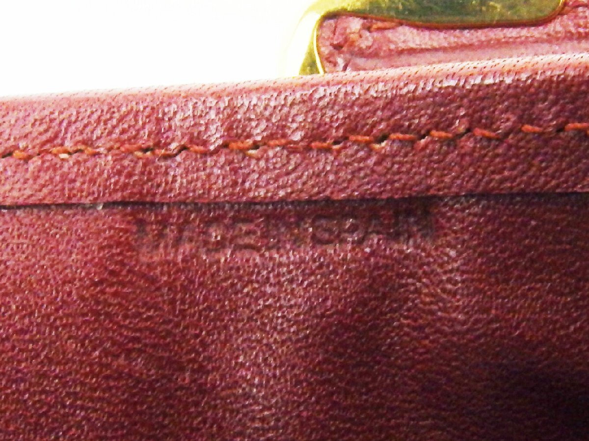 【30%OFFクーポン】カルティエ CARTIER 三つ折り財布 マストライン ボルドー ゴールド レディース 中古_画像10