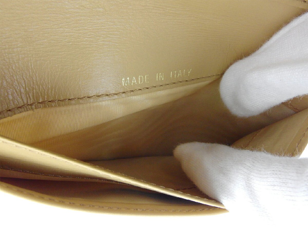 【30%OFFクーポン】シャネル CHANEL 三つ折り財布 ココマーク オールドシャネル ベージュ ゴールド レディース 中古_画像7